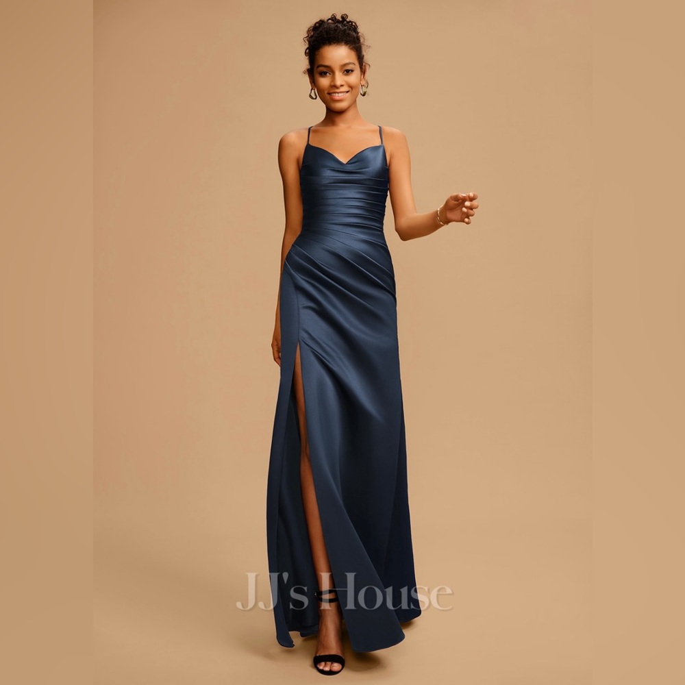 JJ’s House V-neck Satin Prom Dress